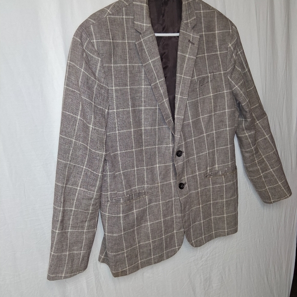 Banana Republic Brown Plaid Blazer Formal Size 42 - Picture 9 of 16